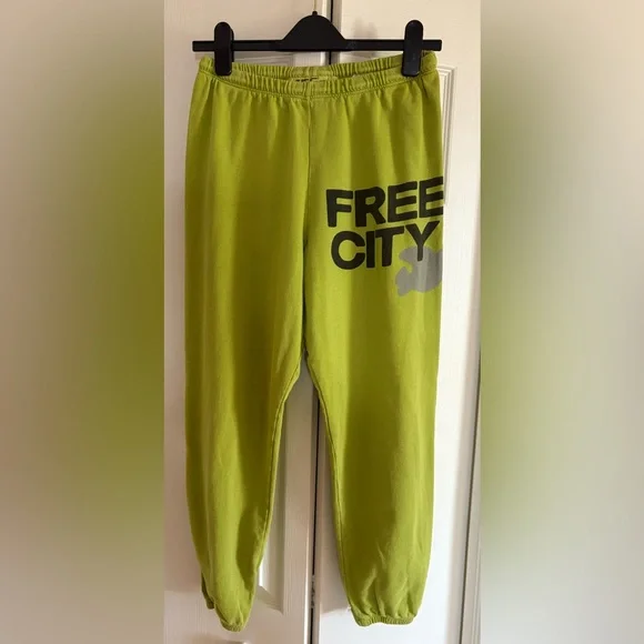 FREECITY Lime Green Joggers - Picture 1 of 5